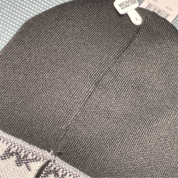 Michael Michael Kors Womens Knit Cuffed Winter Beanie Hat 539330C Black Multi OS - Picture 6 of 16